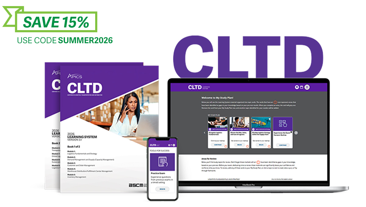 Get Certified in Logistics, Transportation and Distribution (CLTD)