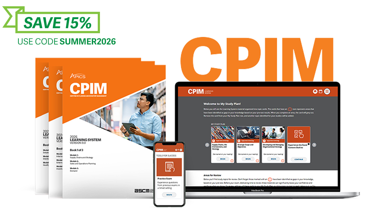 Get Certified in Planning and Inventory Management (CPIM)