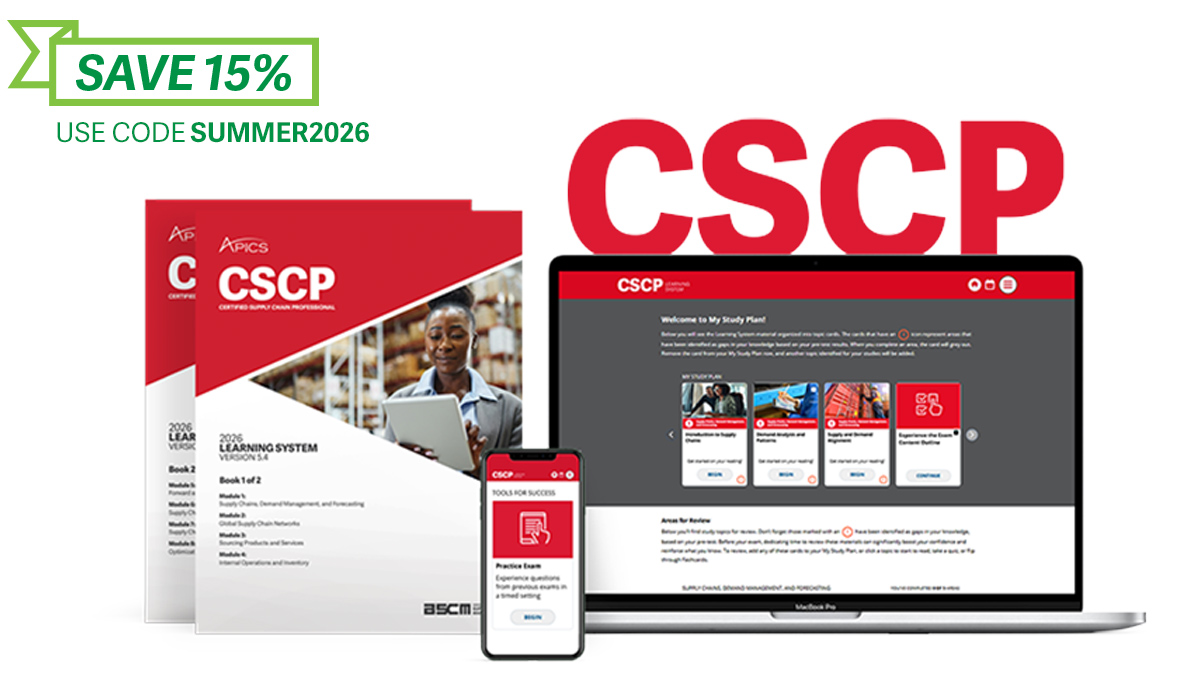 Become a Certified Supply Chain Professional (CSCP)