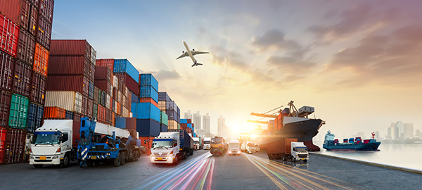 Freight truck on a highway