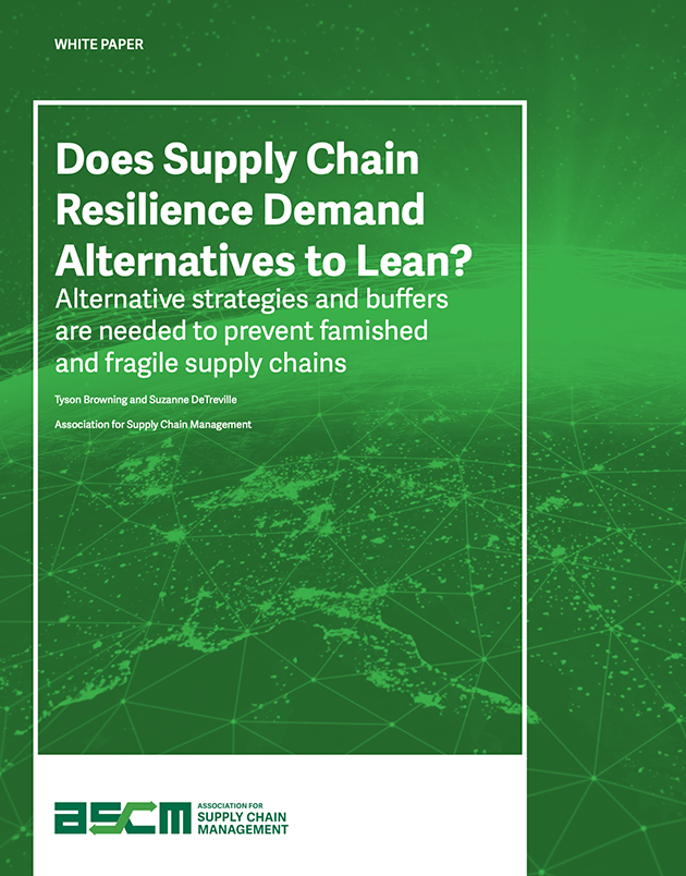 Does Supply Chain Resilience Demand Alternatives to Lean?